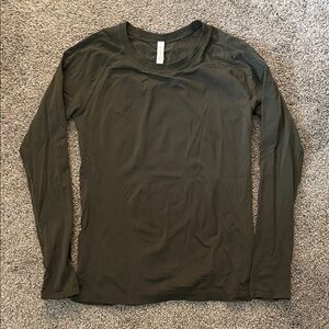 Athleta Dark Olive Long Sleeve Top